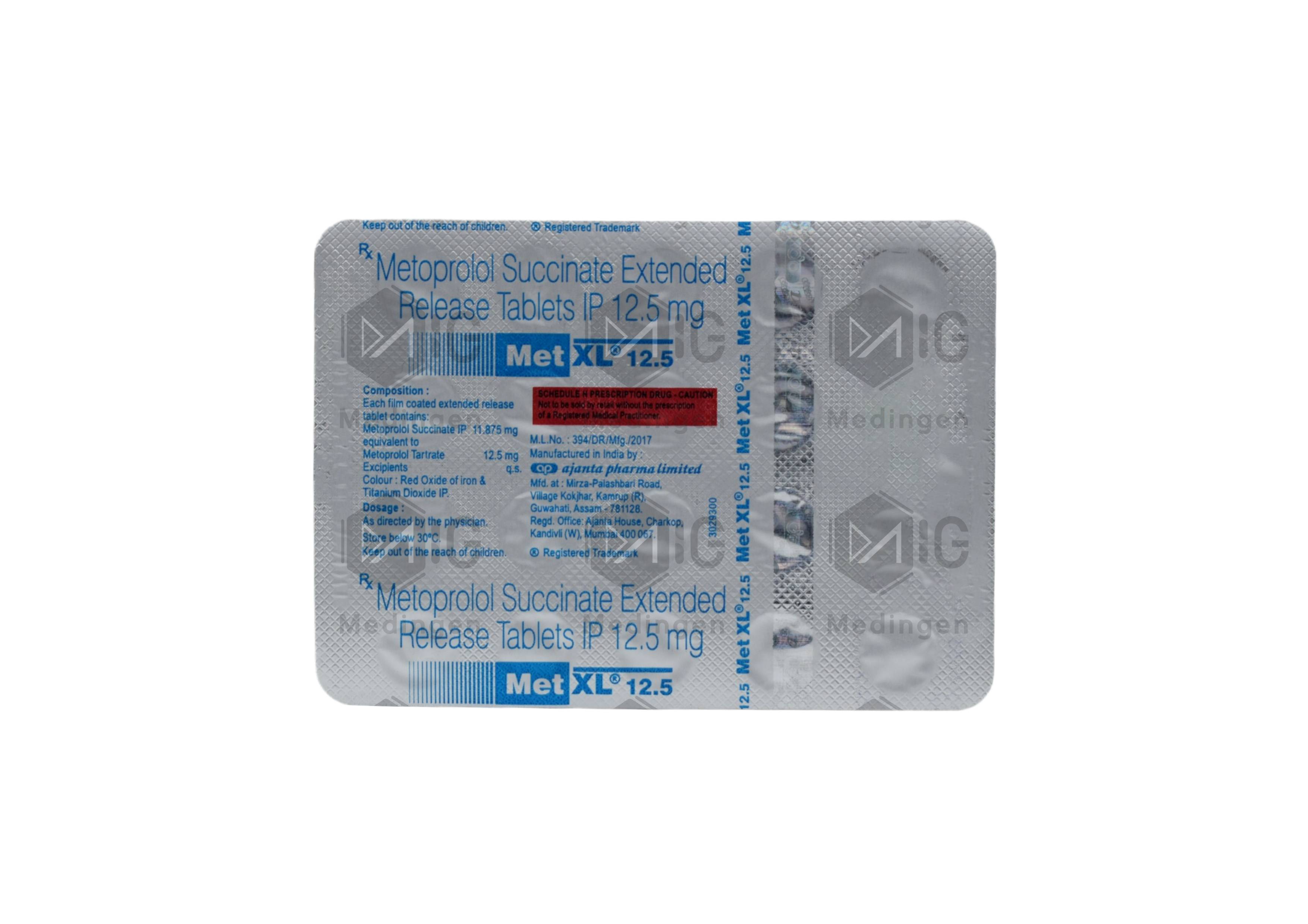 MET XL 12.5MG