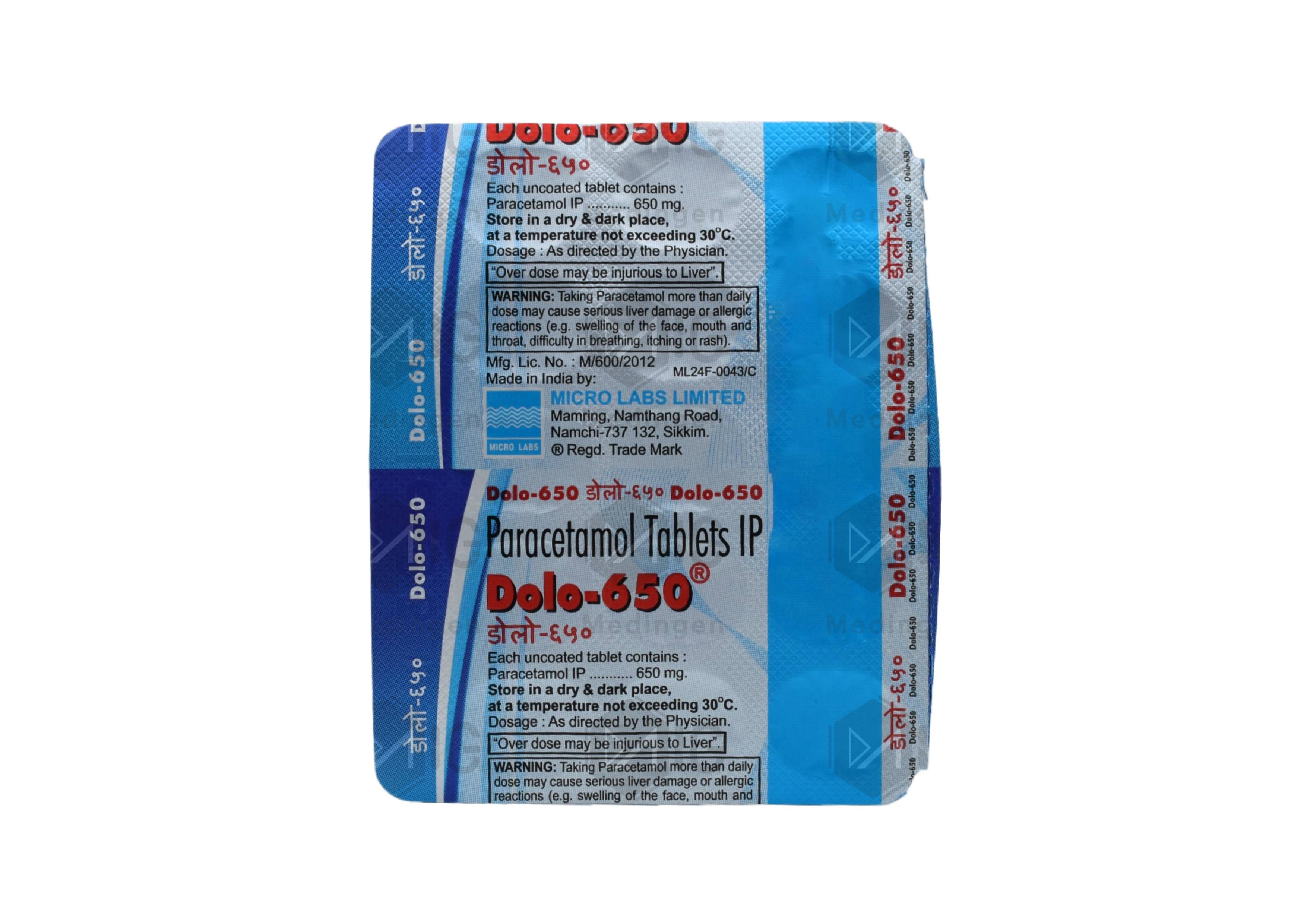 DOLO 650MG