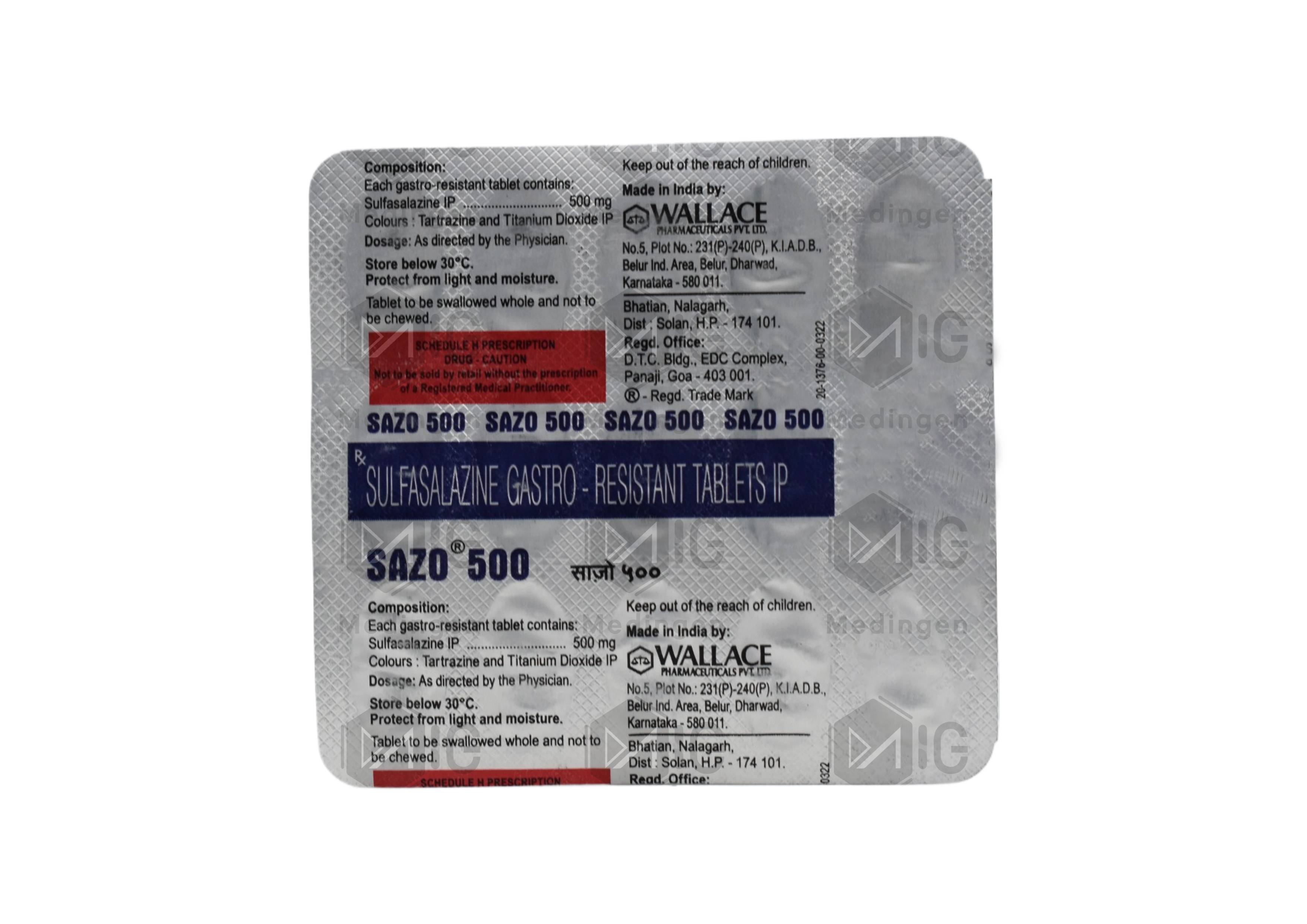 SAZO 500MG