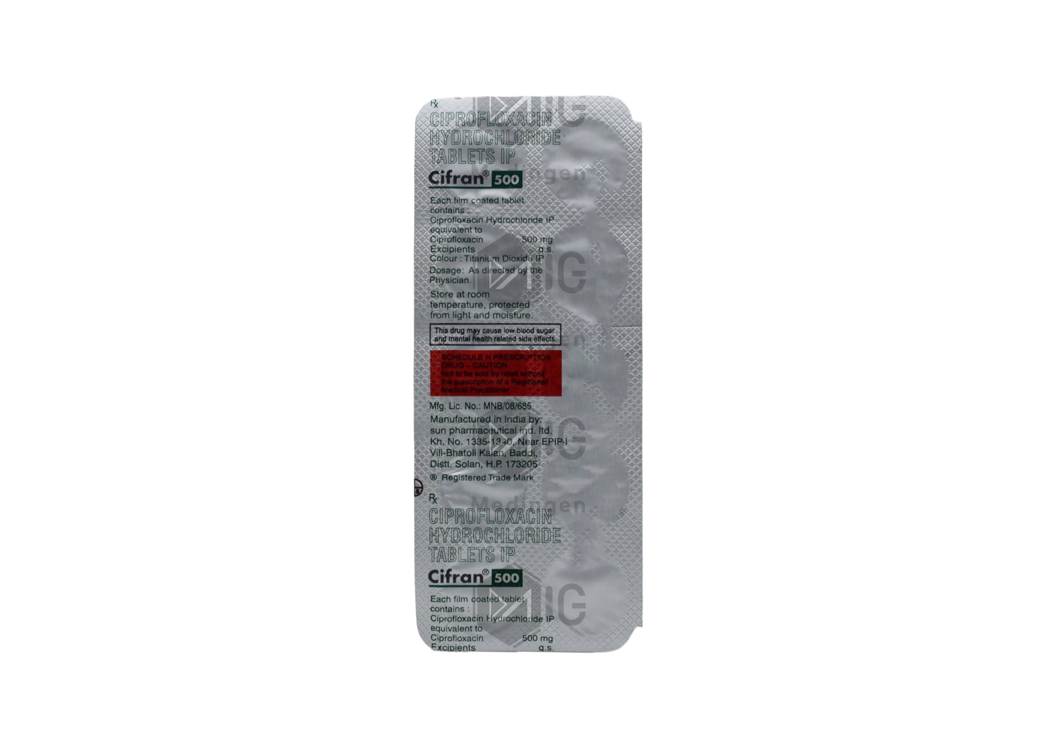 CIFRAN 500MG