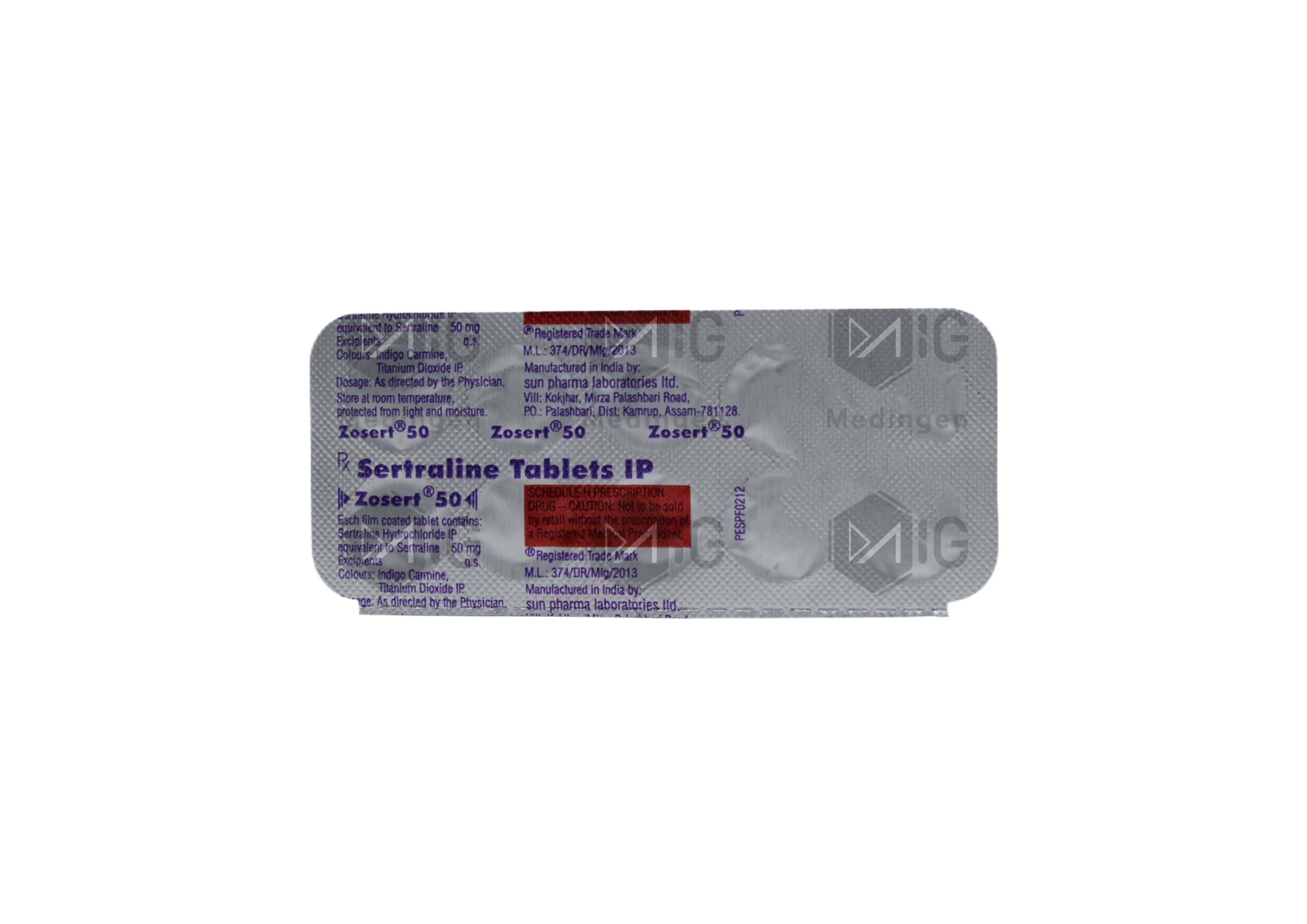 ZOSERT 50MG