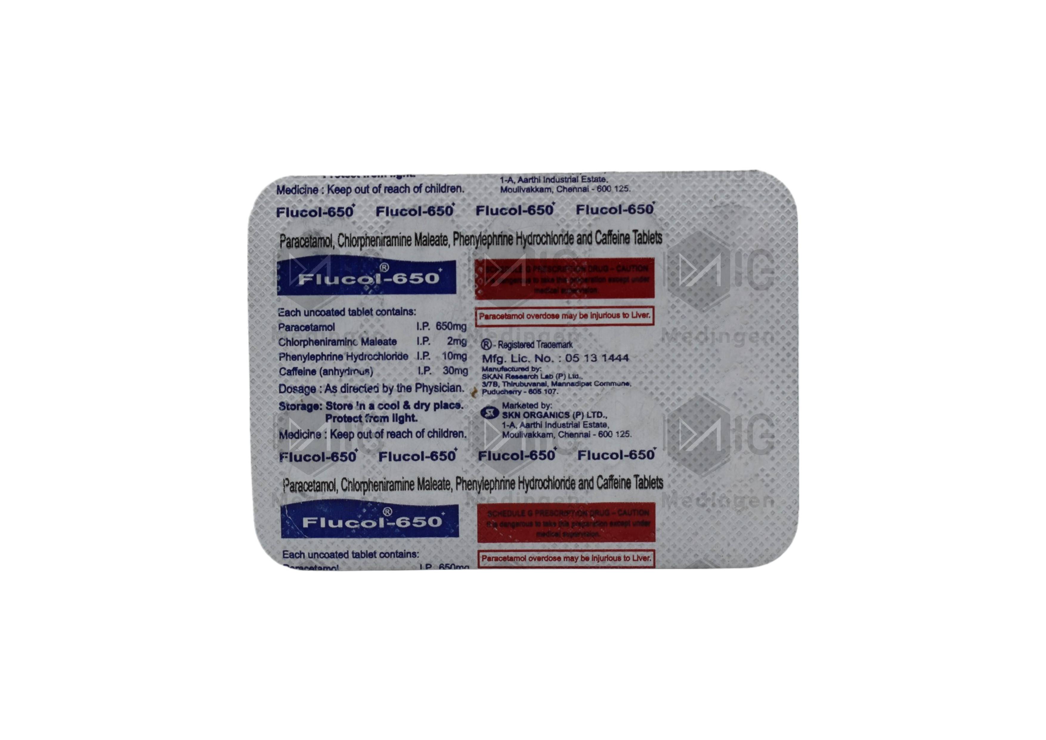 FLUCOL 650MG